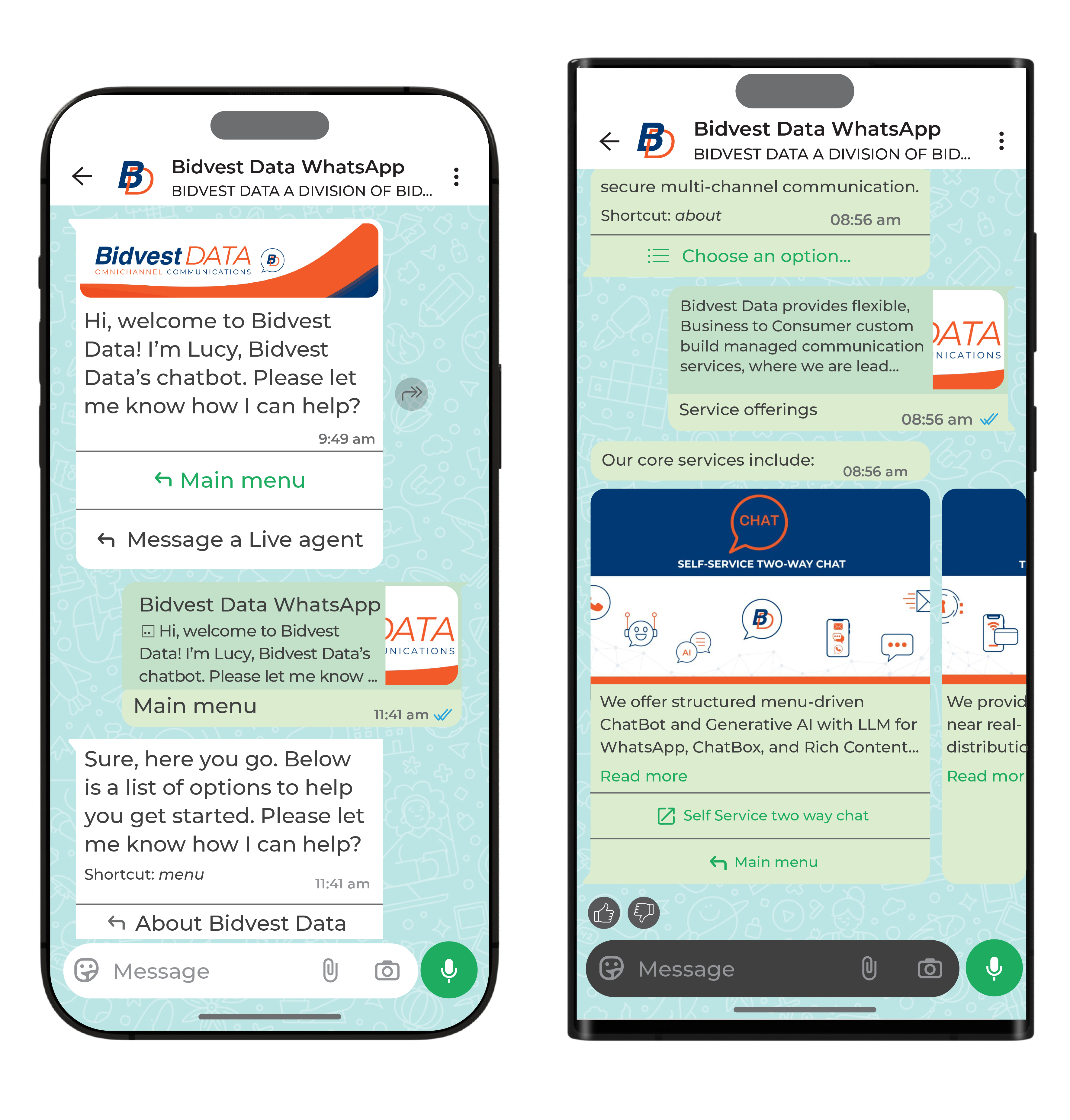 WhatsApp Mockup Interface